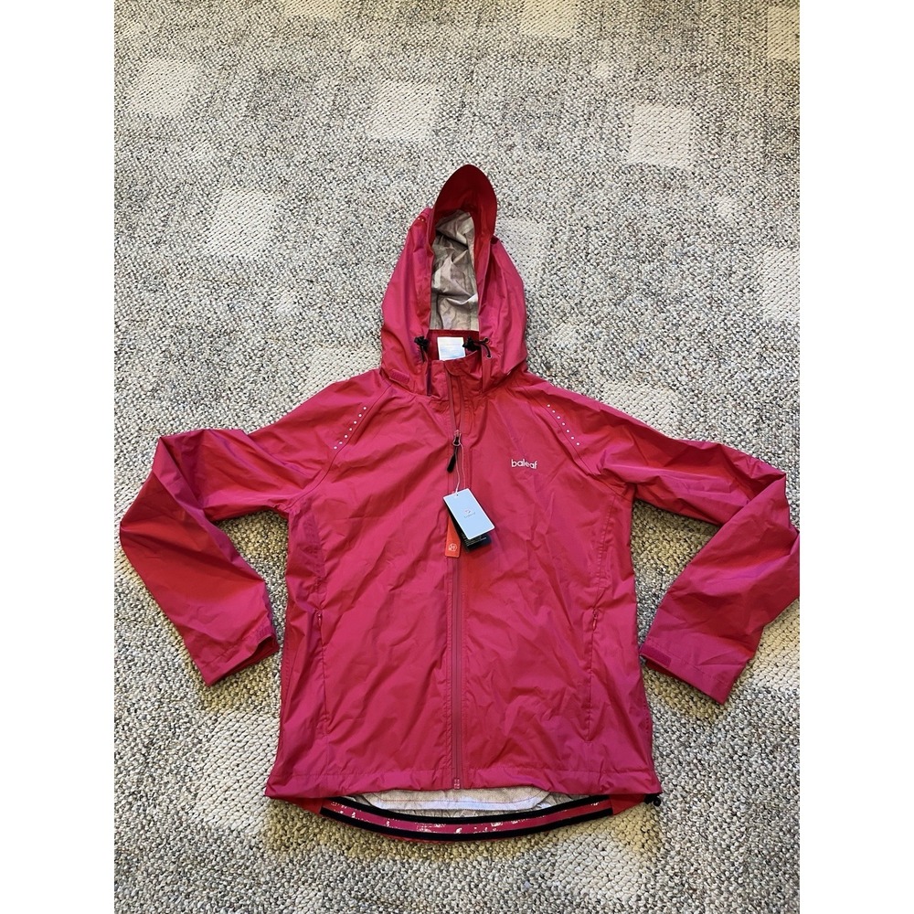BALEAF Womens Cycling Jacket Hooded Waterproof Windproof Packable Running S pink